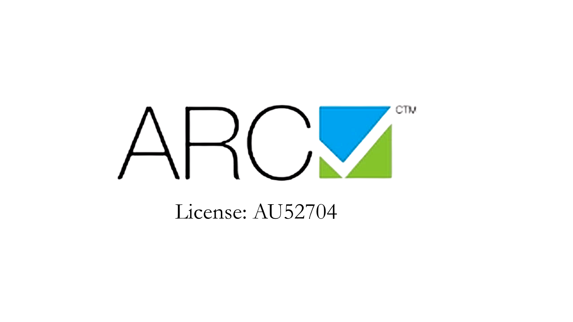 ARC Tick Certified - License: AU52704